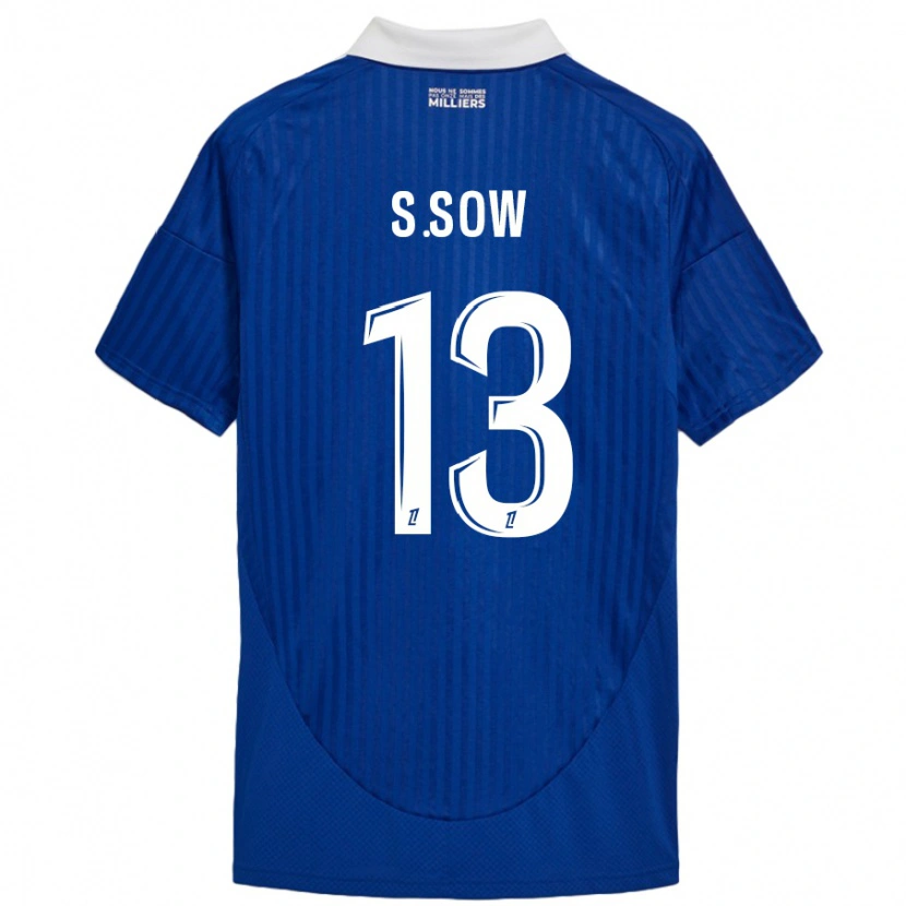 Danxen Män Saïdou Sow #13 Blå Vit Hemmatröja Matchtröjor 2024/25 Tröjor T-Tröja