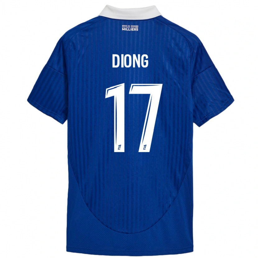 Danxen Män Pape Diong #17 Blå Vit Hemmatröja Matchtröjor 2024/25 Tröjor T-Tröja