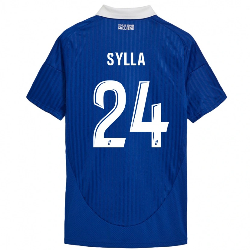 Danxen Män Abakar Sylla #24 Blå Vit Hemmatröja Matchtröjor 2024/25 Tröjor T-Tröja