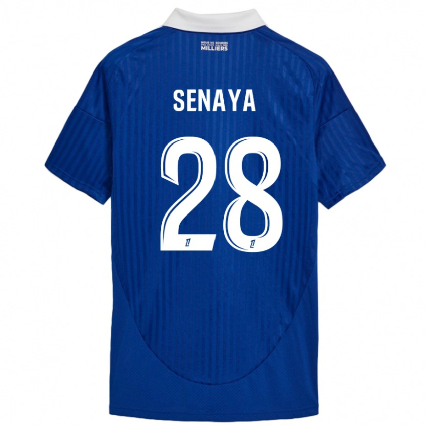 Danxen Män Marvin Senaya #28 Blå Vit Hemmatröja Matchtröjor 2024/25 Tröjor T-Tröja