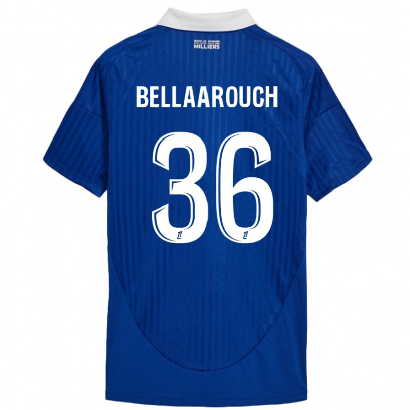Danxen Män Alaa Bellaarouch #36 Blå Vit Hemmatröja Matchtröjor 2024/25 Tröjor T-Tröja