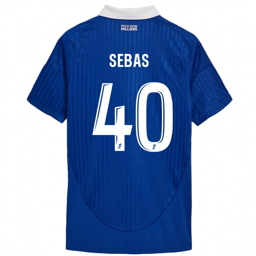 Danxen Män Jérémy Sebas #40 Blå Vit Hemmatröja Matchtröjor 2024/25 Tröjor T-Tröja