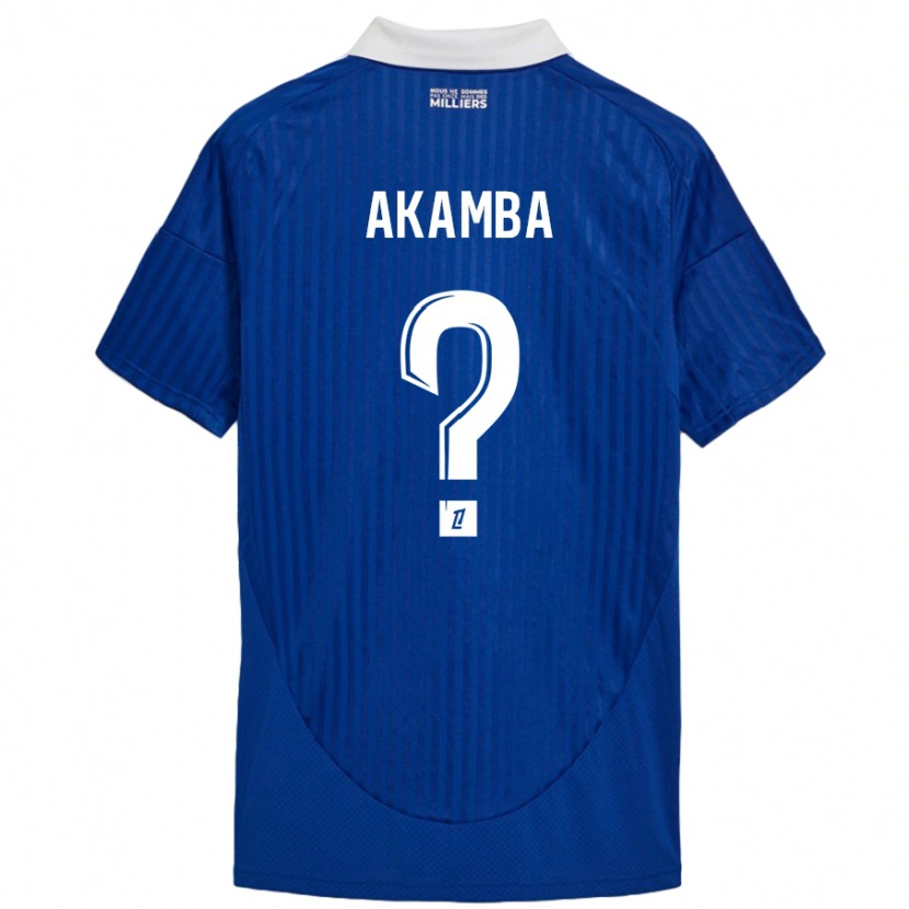 Danxen Män Fred Akamba #0 Blå Vit Hemmatröja Matchtröjor 2024/25 Tröjor T-Tröja