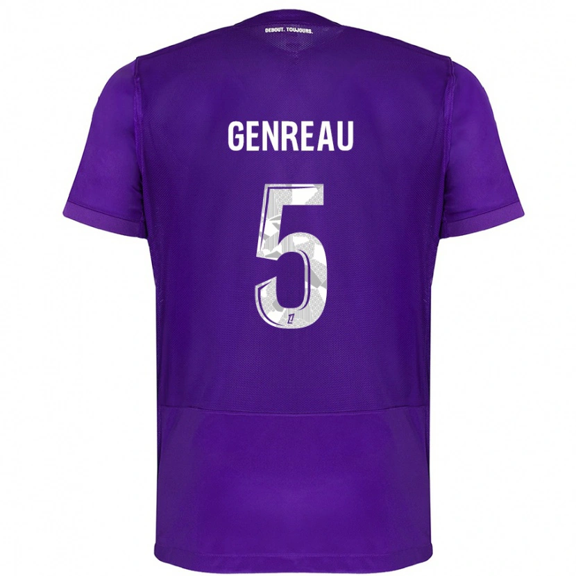 Danxen Män Denis Genreau #5 Lila Vit Hemmatröja Matchtröjor 2024/25 Tröjor T-Tröja