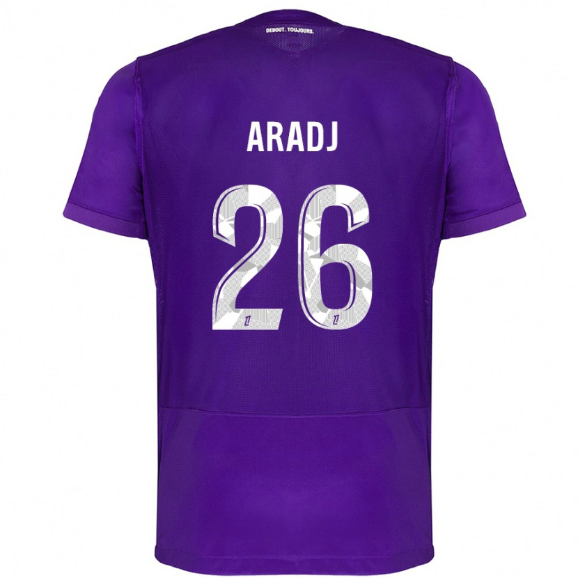 Danxen Män Ylies Aradj #26 Lila Vit Hemmatröja Matchtröjor 2024/25 Tröjor T-Tröja