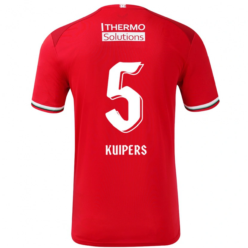 Danxen Män Bas Kuipers #5 Röd Vit Hemmatröja Matchtröjor 2024/25 Tröjor T-Tröja
