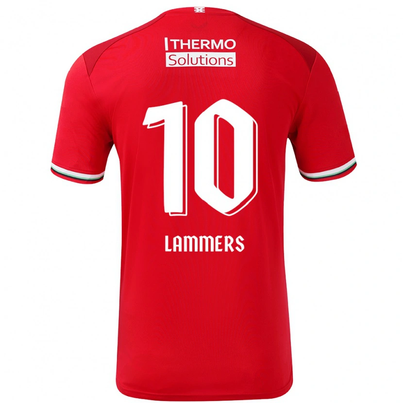 Danxen Män Sam Lammers #10 Röd Vit Hemmatröja Matchtröjor 2024/25 Tröjor T-Tröja