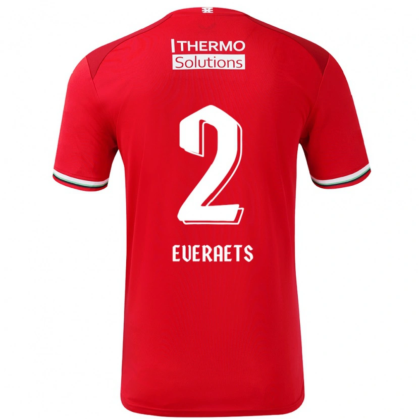 Danxen Män Kim Everaets #2 Röd Vit Hemmatröja Matchtröjor 2024/25 Tröjor T-Tröja