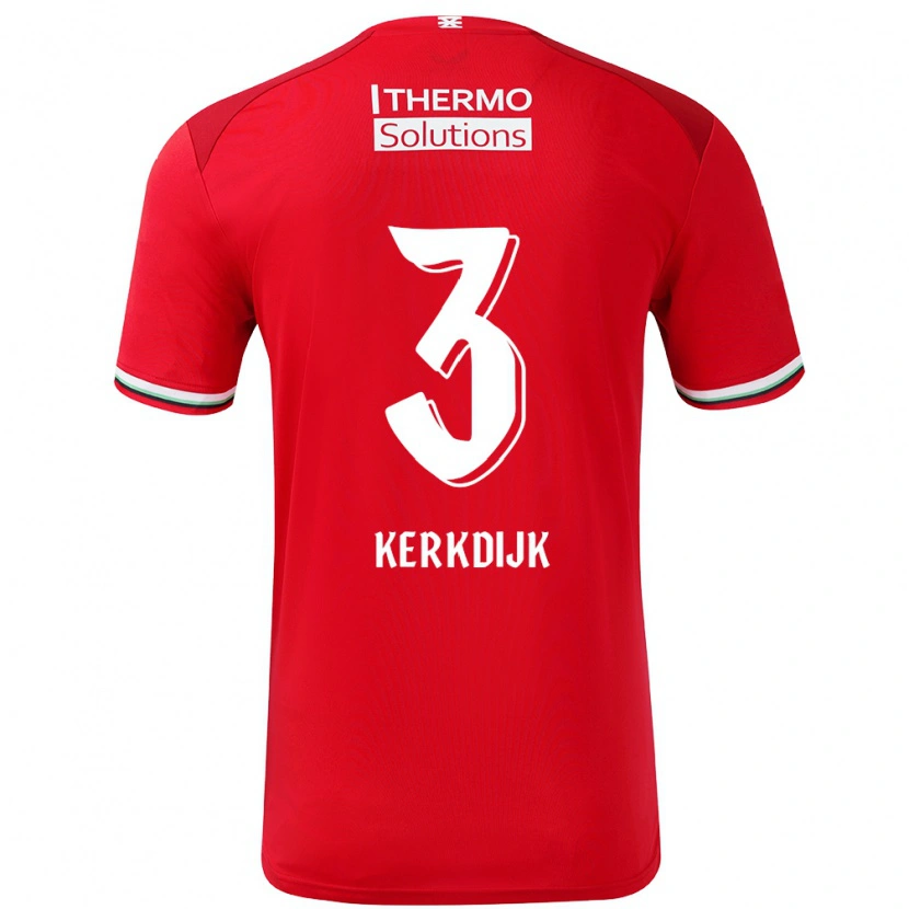 Danxen Män Danique Kerkdijk #3 Röd Vit Hemmatröja Matchtröjor 2024/25 Tröjor T-Tröja