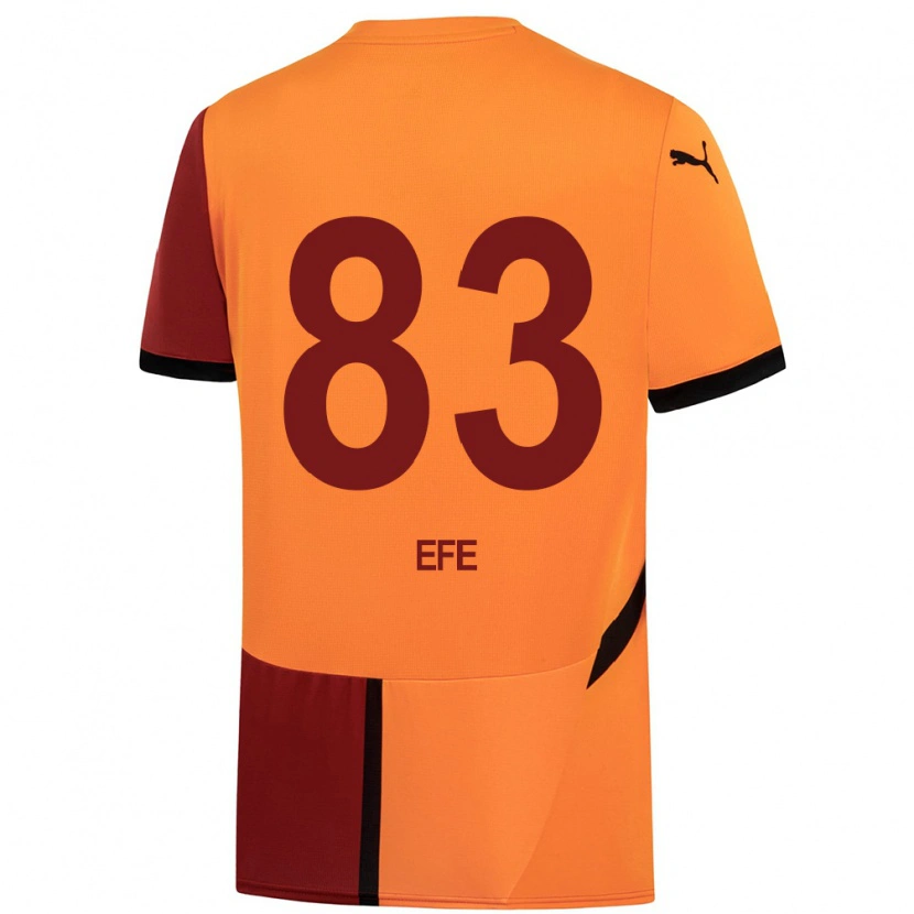 Danxen Män Efe Akman #83 Gul Röd Hemmatröja Matchtröjor 2024/25 Tröjor T-Tröja