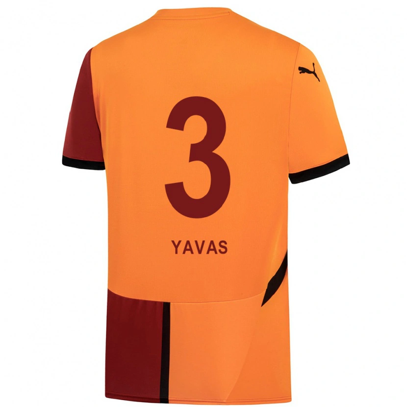 Danxen Män Arda Yavaş #3 Gul Röd Hemmatröja Matchtröjor 2024/25 Tröjor T-Tröja