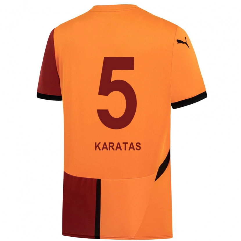 Danxen Män Eda Karataş #5 Gul Röd Hemmatröja Matchtröjor 2024/25 Tröjor T-Tröja