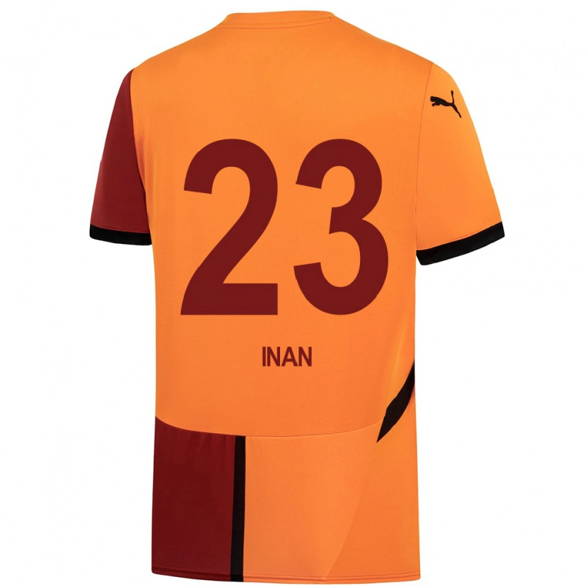 Danxen Män Müge İnan #23 Gul Röd Hemmatröja Matchtröjor 2024/25 Tröjor T-Tröja