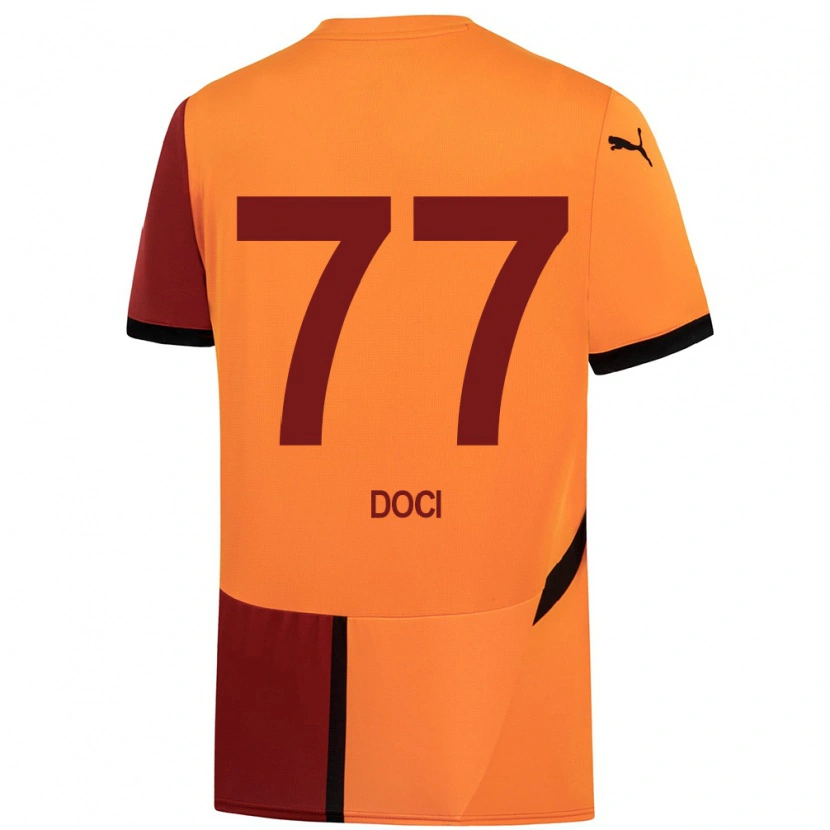 Danxen Män Megi Doci #77 Gul Röd Hemmatröja Matchtröjor 2024/25 Tröjor T-Tröja