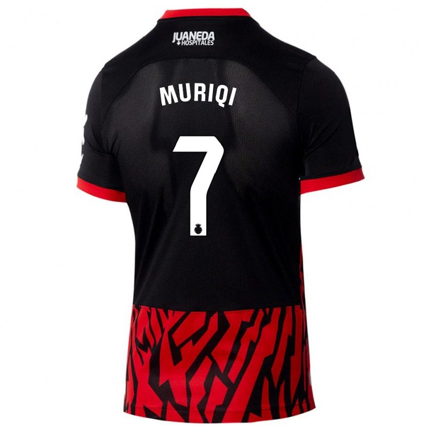 Danxen Män Vedat Muriqi #7 Svart Röd Hemmatröja Matchtröjor 2024/25 Tröjor T-Tröja