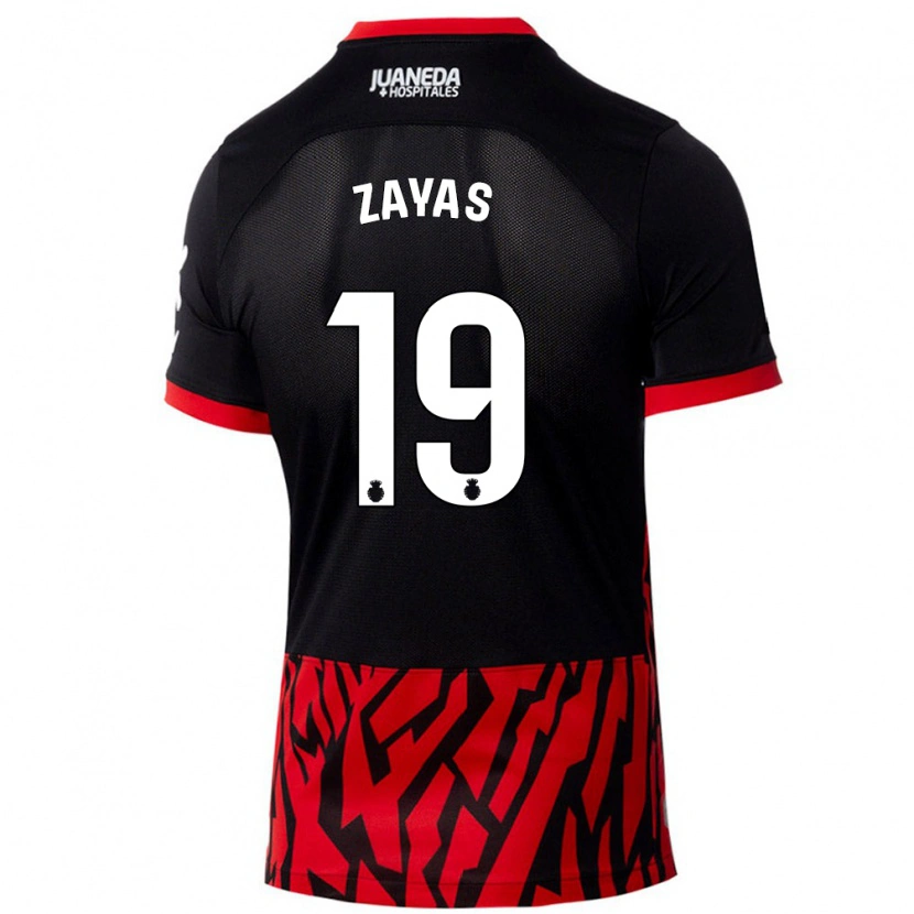 Danxen Män Yosmel Zayas #19 Svart Röd Hemmatröja Matchtröjor 2024/25 Tröjor T-Tröja