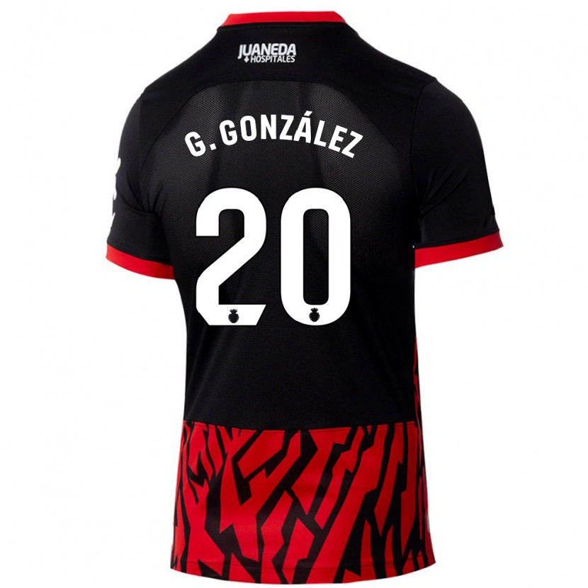 Danxen Män Giovanni González #20 Svart Röd Hemmatröja Matchtröjor 2024/25 Tröjor T-Tröja