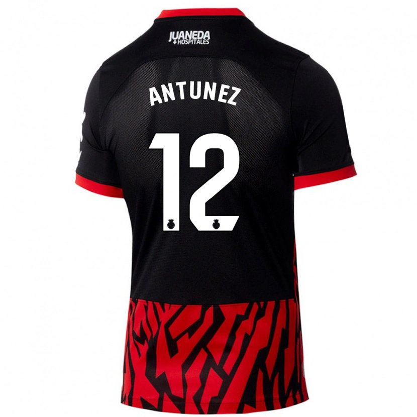 Danxen Män Yahir Antúnez #12 Svart Röd Hemmatröja Matchtröjor 2024/25 Tröjor T-Tröja