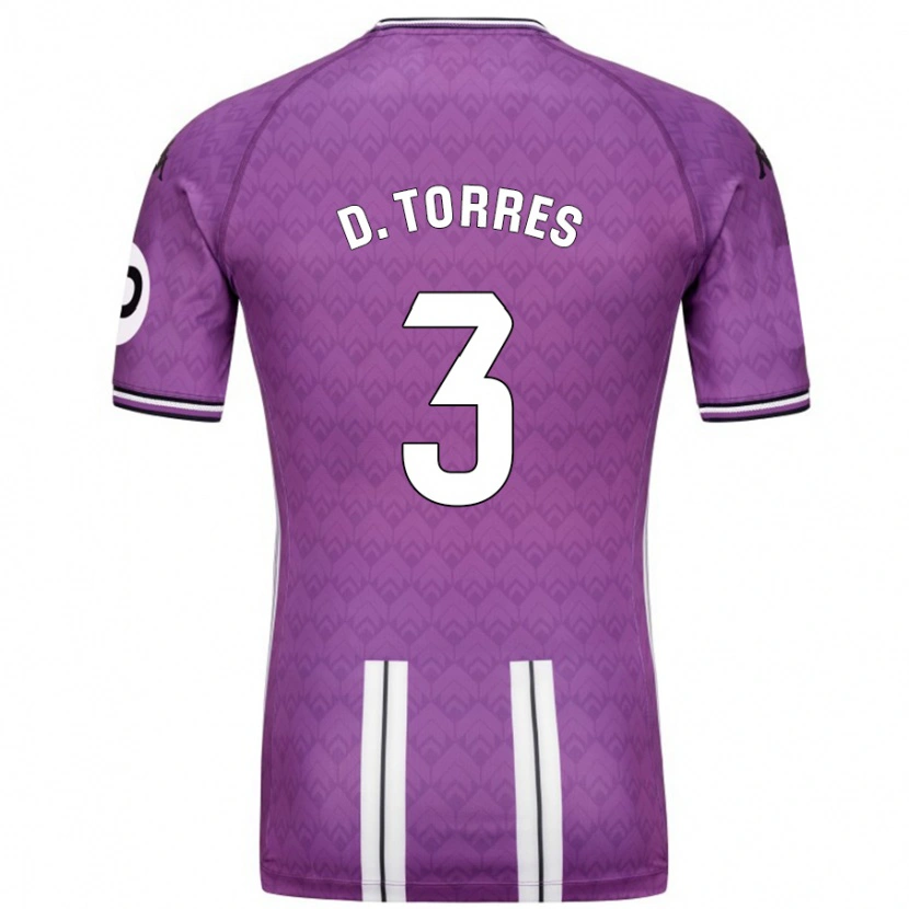Danxen Män David Torres #3 Lila Vit Hemmatröja Matchtröjor 2024/25 Tröjor T-Tröja