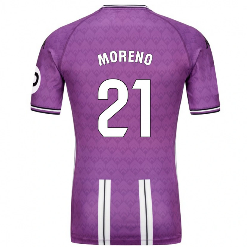 Danxen Män Xavi Moreno #21 Lila Vit Hemmatröja Matchtröjor 2024/25 Tröjor T-Tröja