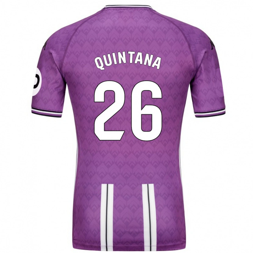 Danxen Män Alberto Quintana #26 Lila Vit Hemmatröja Matchtröjor 2024/25 Tröjor T-Tröja