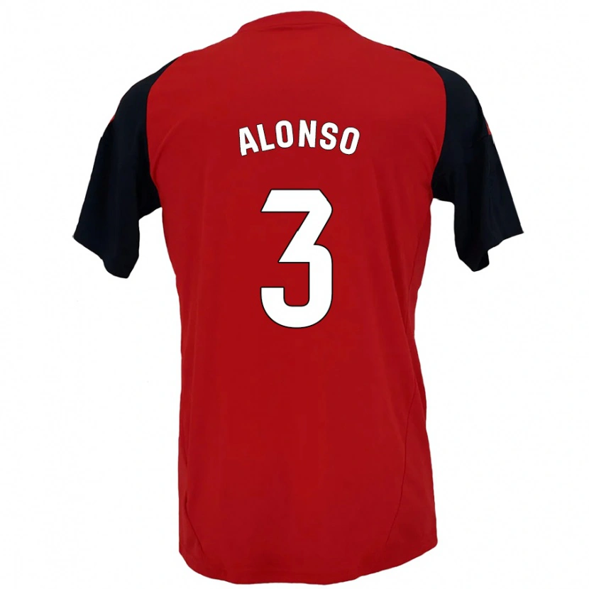 Danxen Män Julio Alonso #3 Röd Svart Hemmatröja Matchtröjor 2024/25 Tröjor T-Tröja