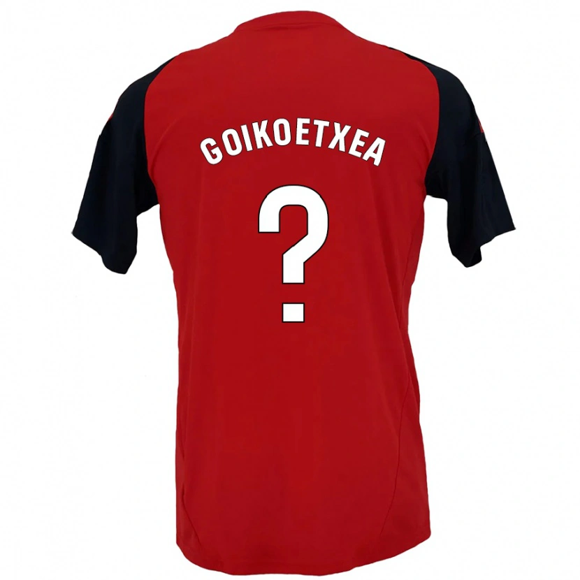Danxen Män Imanol Goikoetxea #0 Röd Svart Hemmatröja Matchtröjor 2024/25 Tröjor T-Tröja