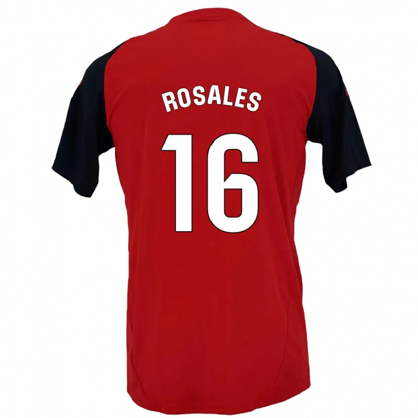 Danxen Män Diego Rosales #16 Röd Svart Hemmatröja Matchtröjor 2024/25 Tröjor T-Tröja