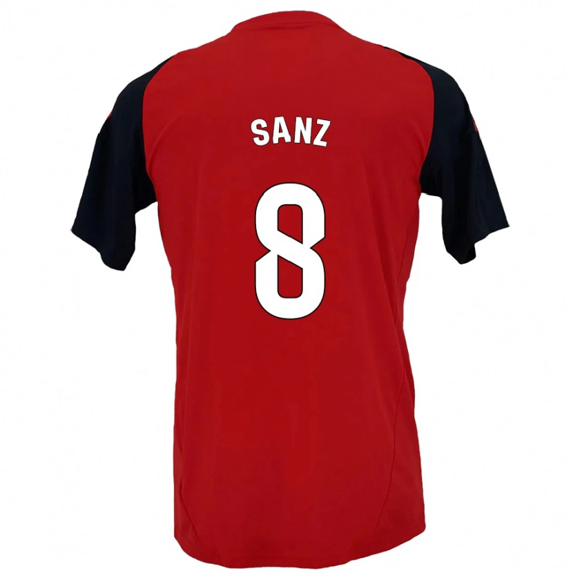 Danxen Män Álvaro Sanz #8 Röd Svart Hemmatröja Matchtröjor 2024/25 Tröjor T-Tröja
