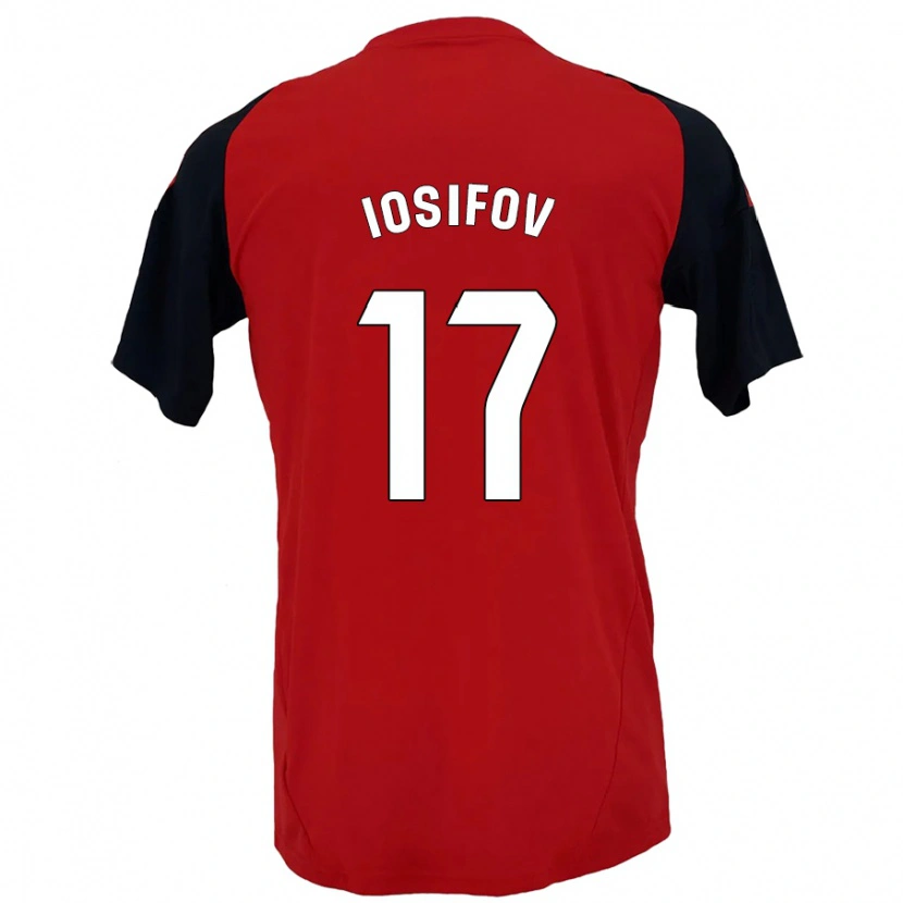Danxen Män Nikita Iosifov #17 Röd Svart Hemmatröja Matchtröjor 2024/25 Tröjor T-Tröja