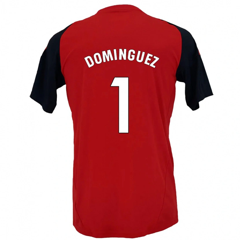 Danxen Män Iago Domínguez #1 Röd Svart Hemmatröja Matchtröjor 2024/25 Tröjor T-Tröja
