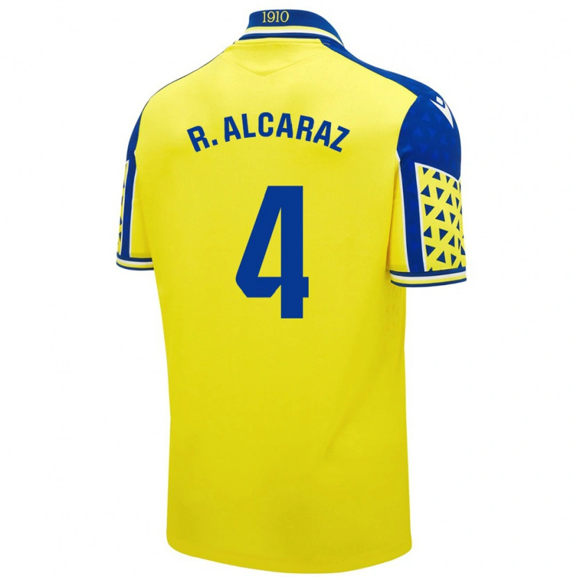Danxen Män Rubén Alcaraz #4 Gul Blå Hemmatröja Matchtröjor 2024/25 Tröjor T-Tröja