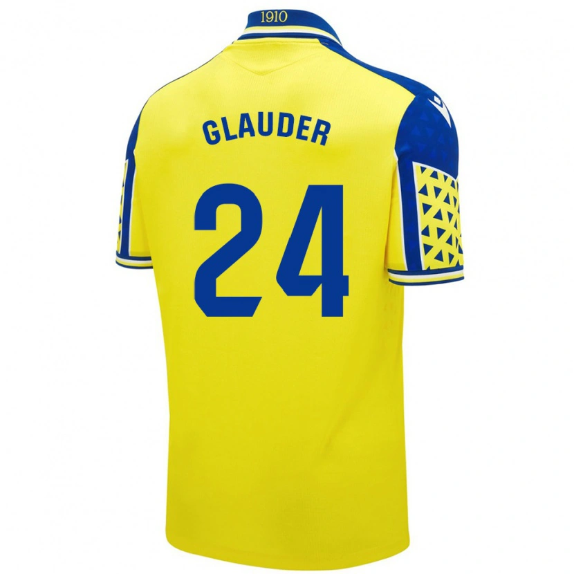Danxen Män Cristian Glauder #24 Gul Blå Hemmatröja Matchtröjor 2024/25 Tröjor T-Tröja