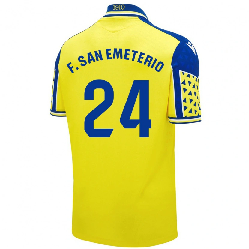 Danxen Män Fede San Emeterio #24 Gul Blå Hemmatröja Matchtröjor 2024/25 Tröjor T-Tröja