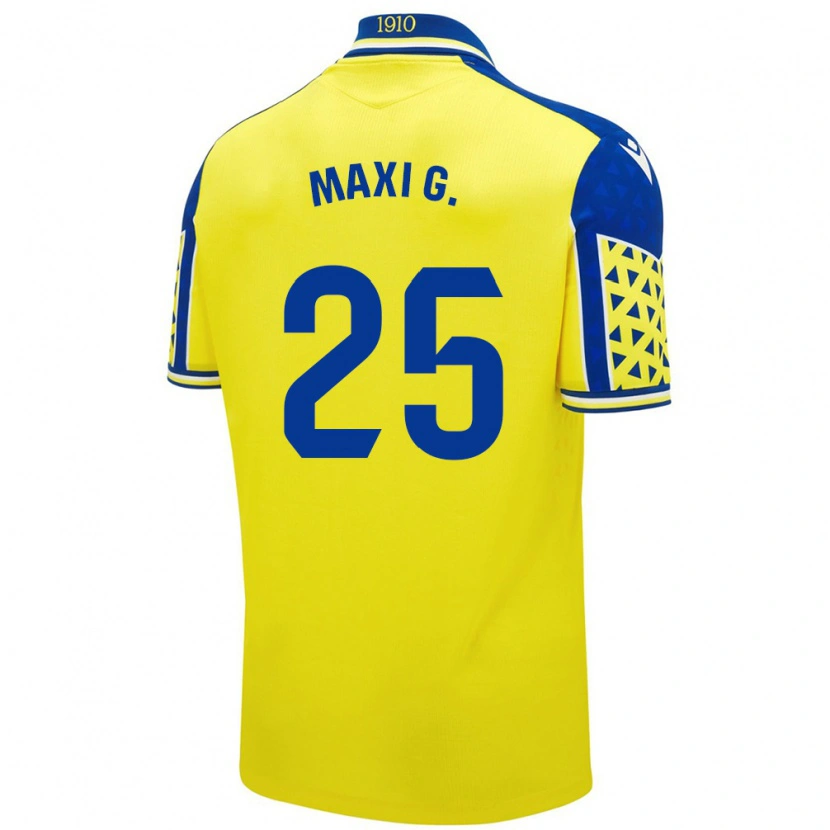 Danxen Män Maxi Gómez #25 Gul Blå Hemmatröja Matchtröjor 2024/25 Tröjor T-Tröja