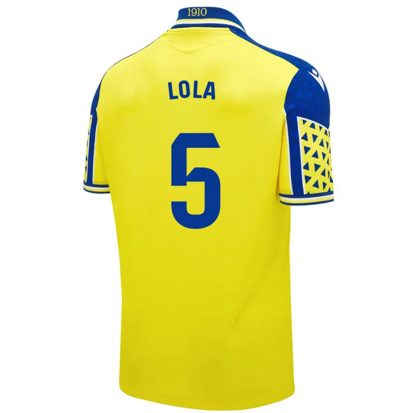 Danxen Män María Dolores Morón Cebada #5 Gul Blå Hemmatröja Matchtröjor 2024/25 Tröjor T-Tröja