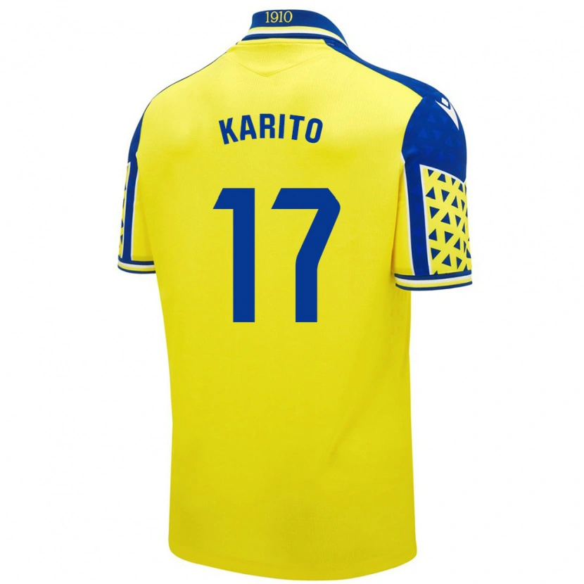 Danxen Män Carolina De Los Santos Mellado #17 Gul Blå Hemmatröja Matchtröjor 2024/25 Tröjor T-Tröja