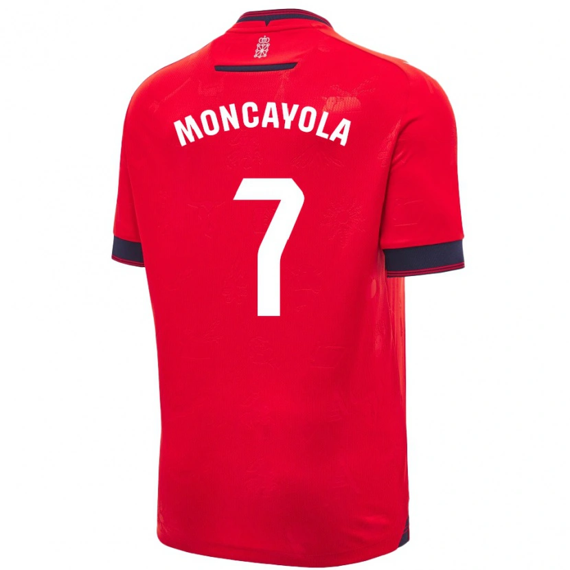 Danxen Män Jon Moncayola #7 Röd Vit Hemmatröja Matchtröjor 2024/25 Tröjor T-Tröja