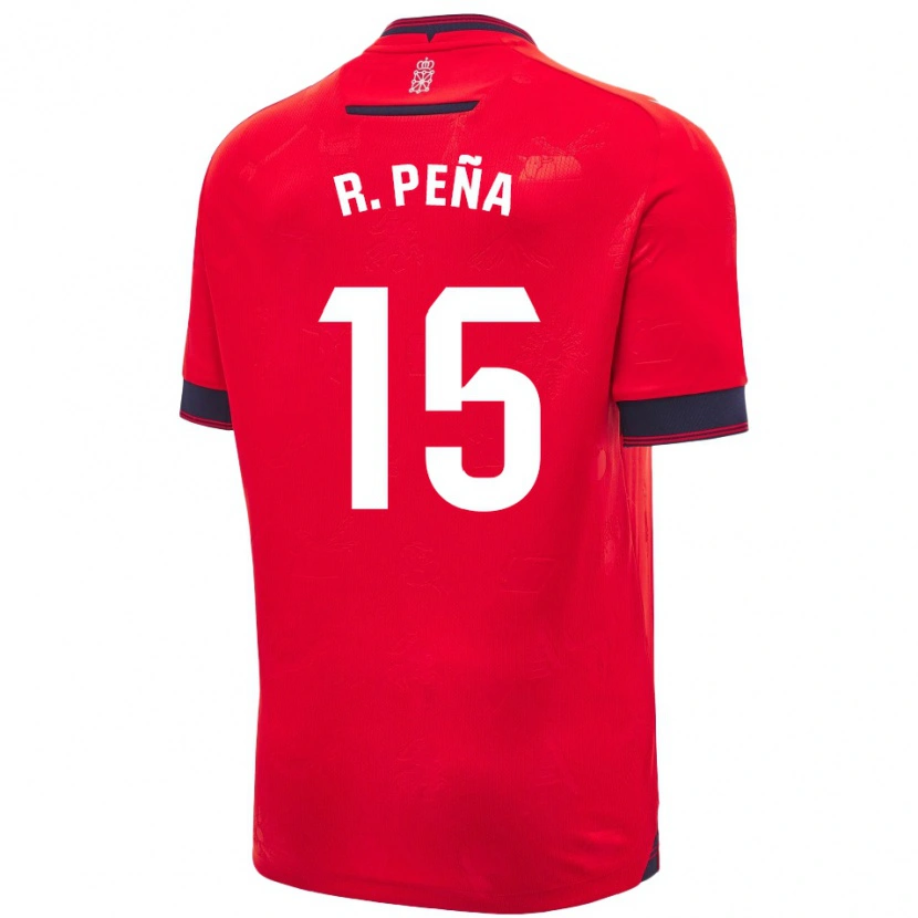 Danxen Män Rubén Peña #15 Röd Vit Hemmatröja Matchtröjor 2024/25 Tröjor T-Tröja