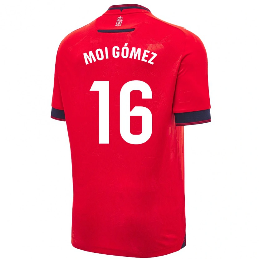 Danxen Män Moi Gómez #16 Röd Vit Hemmatröja Matchtröjor 2024/25 Tröjor T-Tröja