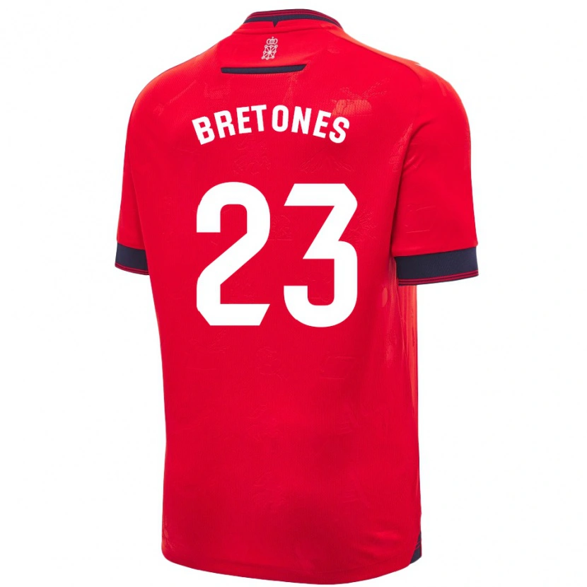 Danxen Män Abel Bretones #23 Röd Vit Hemmatröja Matchtröjor 2024/25 Tröjor T-Tröja