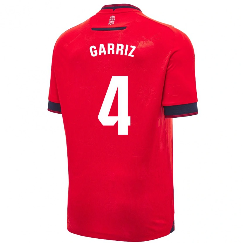 Danxen Män Ibaider Garriz #4 Röd Vit Hemmatröja Matchtröjor 2024/25 Tröjor T-Tröja