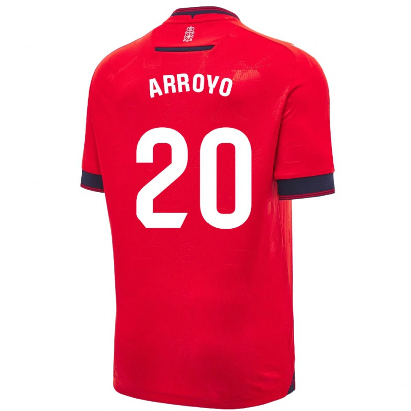 Danxen Män Roberto Arroyo #20 Röd Vit Hemmatröja Matchtröjor 2024/25 Tröjor T-Tröja