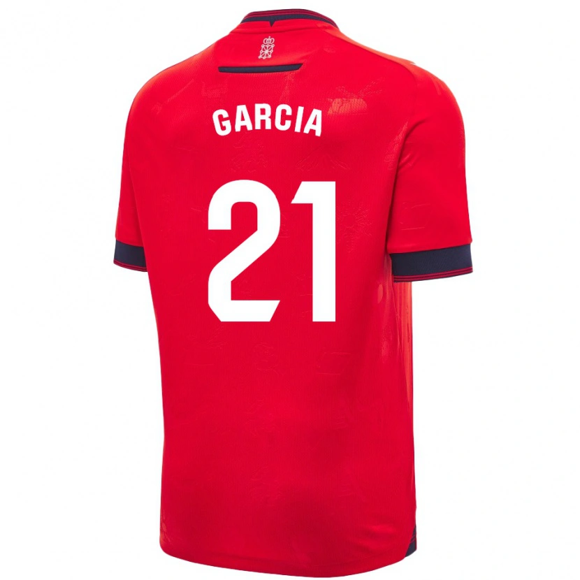 Danxen Män Jon García #21 Röd Vit Hemmatröja Matchtröjor 2024/25 Tröjor T-Tröja