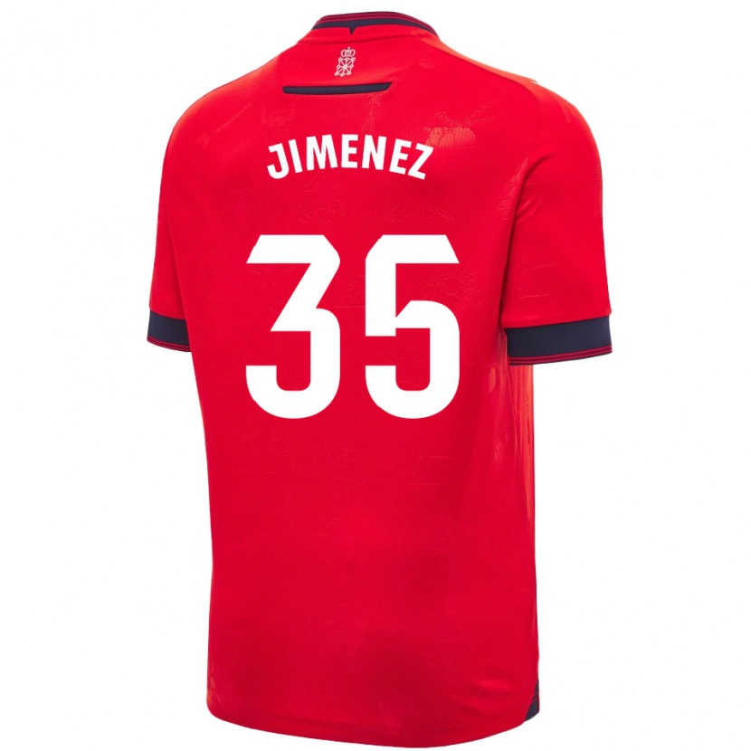 Danxen Män Álex Jimenez #35 Röd Vit Hemmatröja Matchtröjor 2024/25 Tröjor T-Tröja