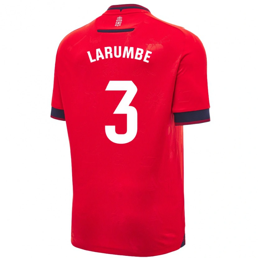 Danxen Män Saioa Larumbe Beloqui #3 Röd Vit Hemmatröja Matchtröjor 2024/25 Tröjor T-Tröja
