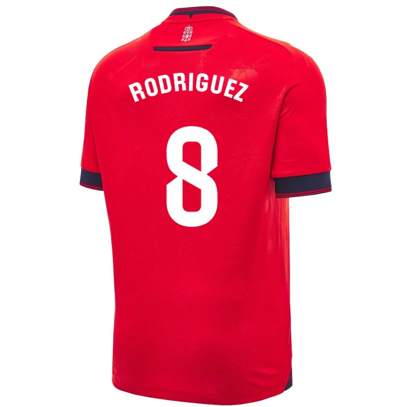 Danxen Män Vanessa Rodríguez Iribarren #8 Röd Vit Hemmatröja Matchtröjor 2024/25 Tröjor T-Tröja