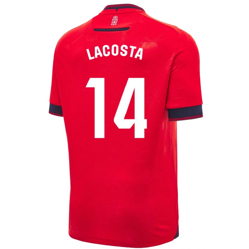 Danxen Män Iara Lacosta Sanchez #14 Röd Vit Hemmatröja Matchtröjor 2024/25 Tröjor T-Tröja