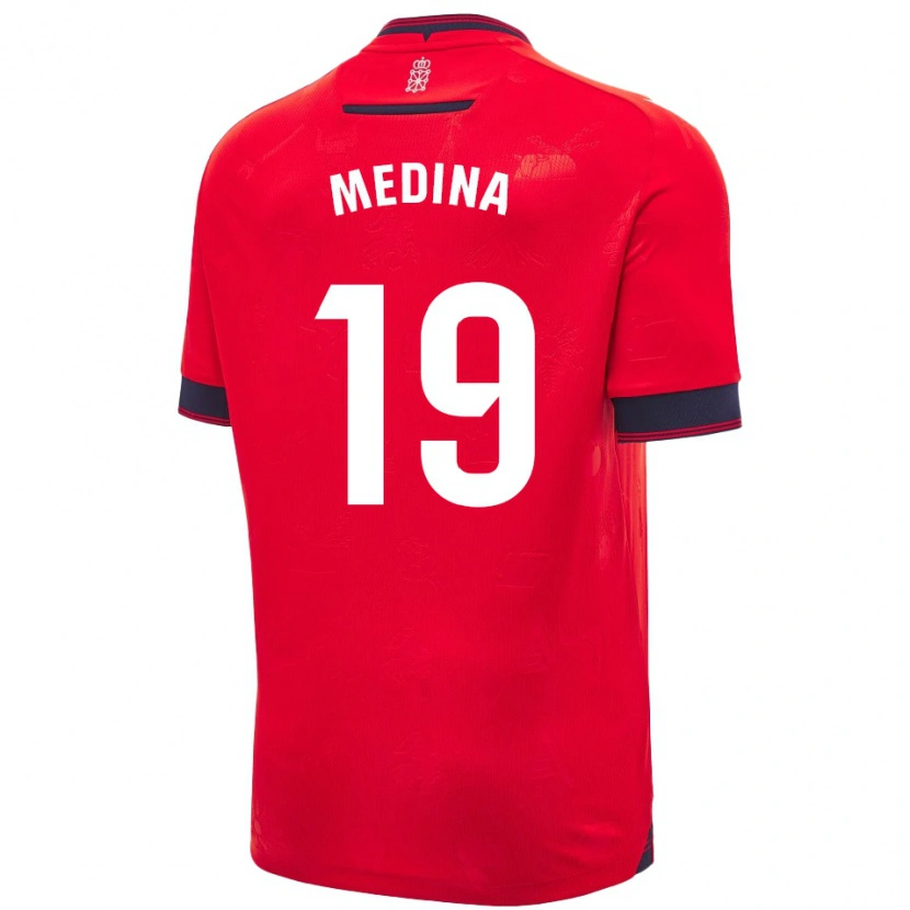 Danxen Män Arantxa Medina Torreblanca #19 Röd Vit Hemmatröja Matchtröjor 2024/25 Tröjor T-Tröja