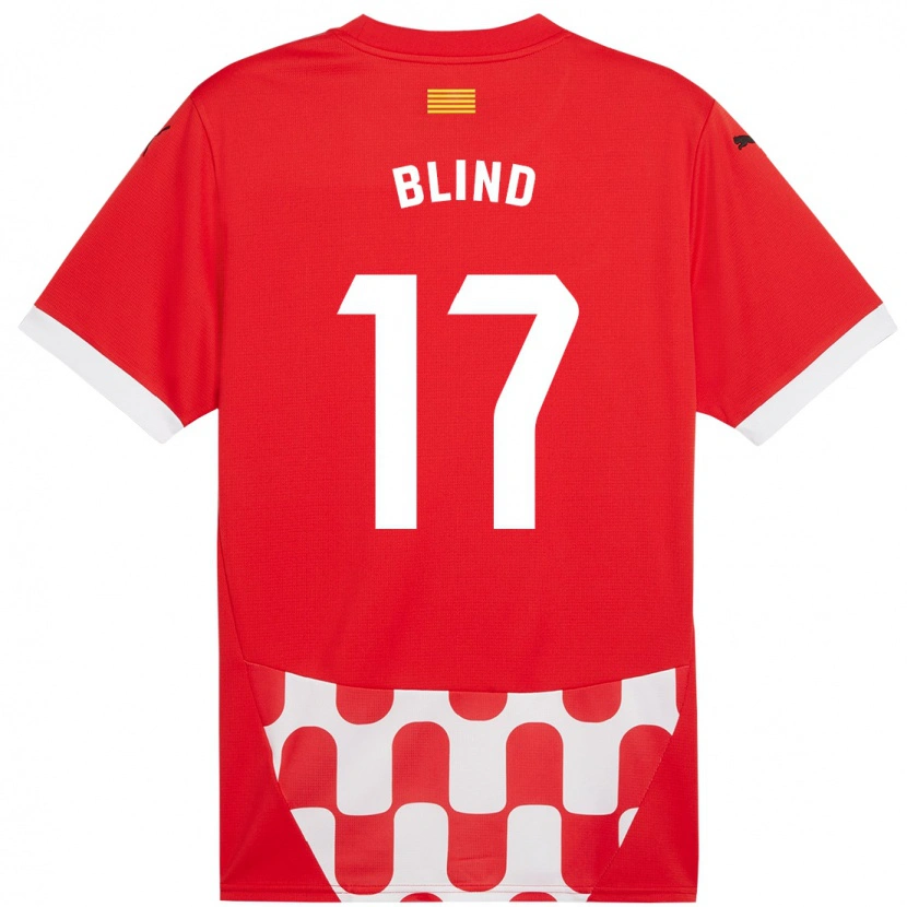 Danxen Män Daley Blind #17 Röd Vit Hemmatröja Matchtröjor 2024/25 Tröjor T-Tröja